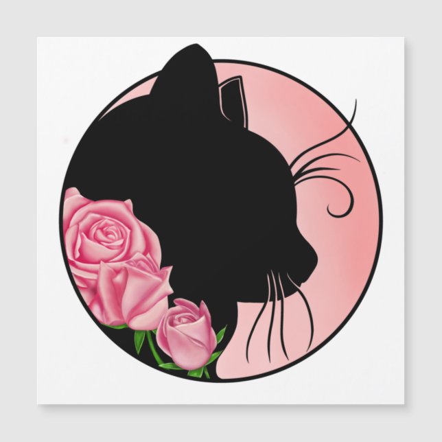 Black cat and roses (Frente)