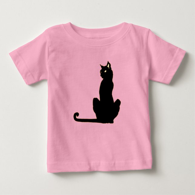 Black Cat Baby/Toddler T-Shirt (Frente)