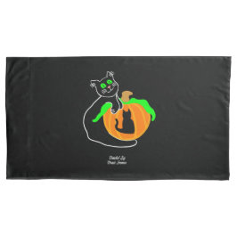 Black Cat Pumpkin King Size Pillowcase