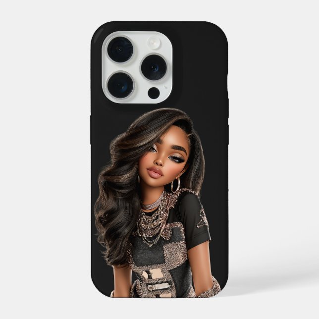 Black Chain Editorial Phone Case (Verso)