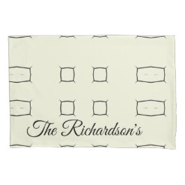 Black Cream Personalized Geometric Minimal Bedding