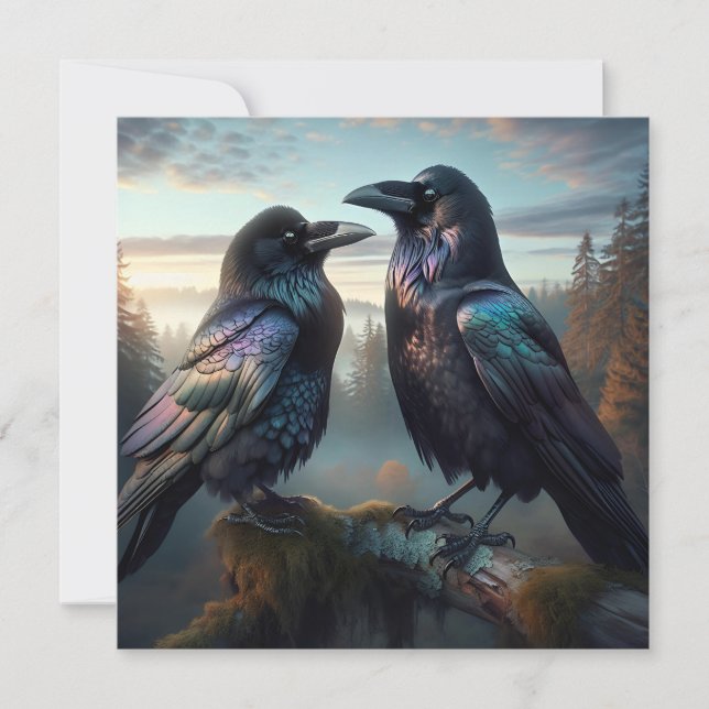 Black Crow Raven Bird Art (Frente)