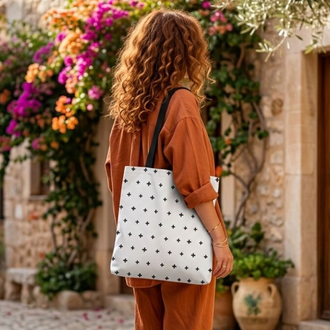 Black cruza o saco de tote comprando moderno (Criador carregado)