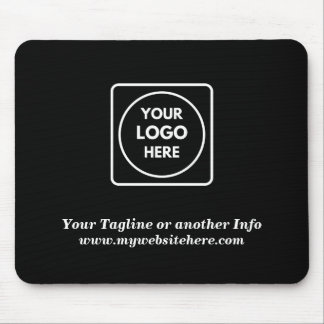 Black Custom Corporate Logo mouse pad