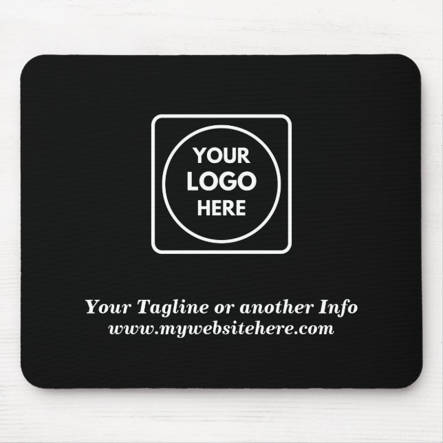Black Custom Corporate Logo mouse pad (Frente)