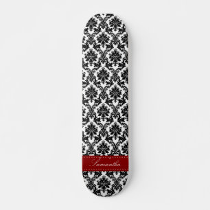 Black Damask Lace Broquade Old School skate