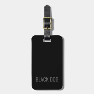Black Dog - Etiqueta de Bagagem Tipografia