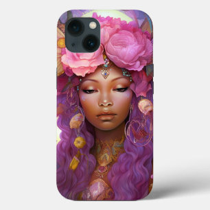 Black Fairy Queen Pink Purple Fantasy Art