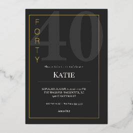 Black & Gold Forty/40th Birthday Celebration