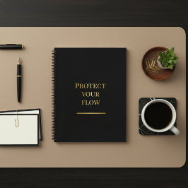 Black & Gold Minimalist Focus Journal