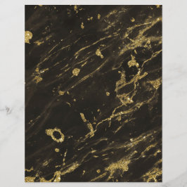 Black Granite Dourada Veias 3 Papel Scrapbook
