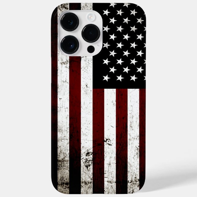 Black Grunge American Flag (Verso)