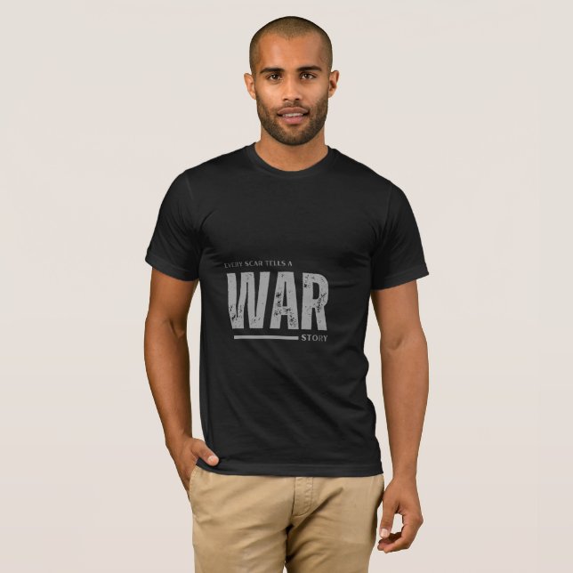 Black half sleeves t-shirt with design (Frente Completa)