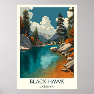 Black Hawk Colorado Viagens vintage Poster Art
