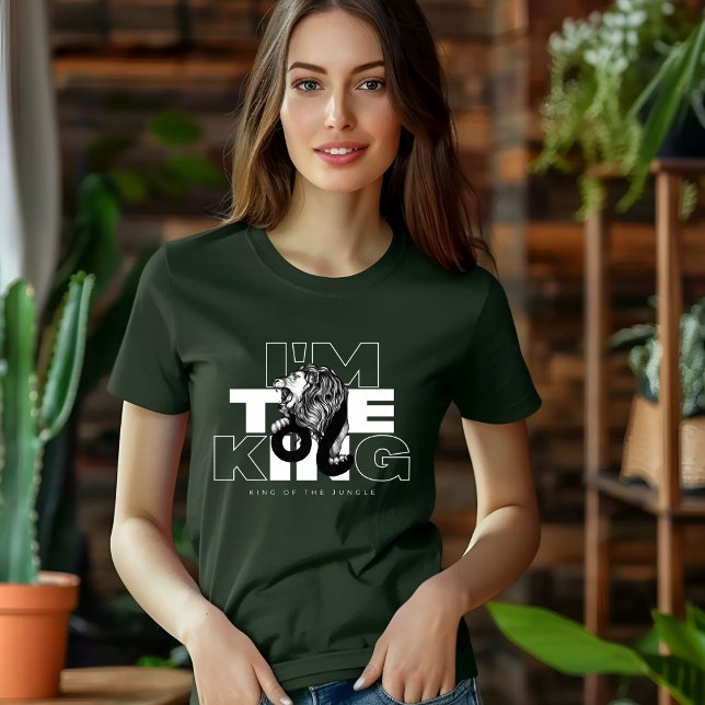 Black Illustrated Im The King T-shirt (Criador carregado)