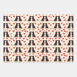 Black Lab Love - Dia de os namorados Dog Wraps Pap