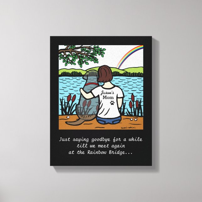 Black Labrador Angel e Mãe 3 Canvas (Frente)