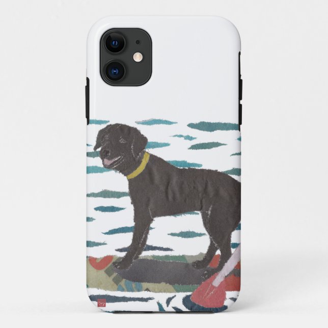 Black Labrador, Beach Dog Case-Mate capas de iphon (Verso)