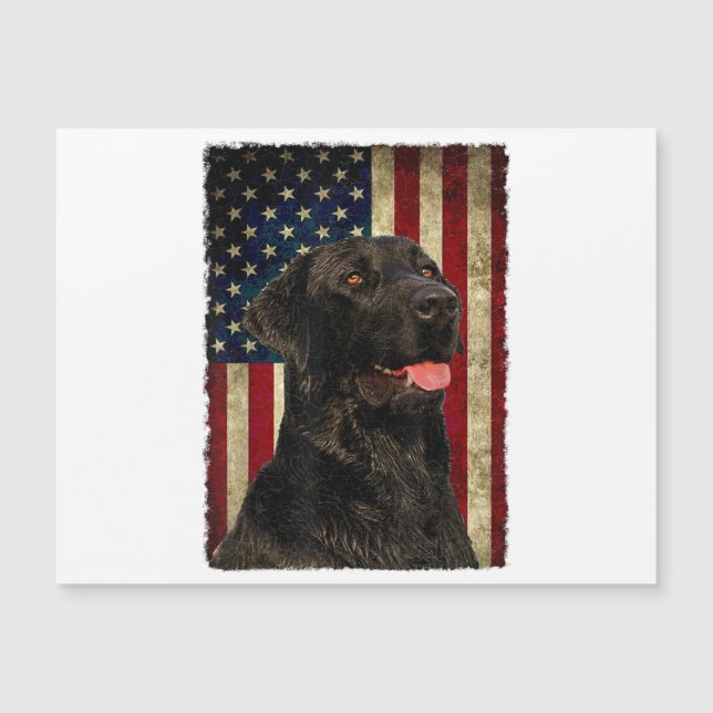 Black Labrador T Shirt Gift USA Flag Lab Owner Duc (Frente)
