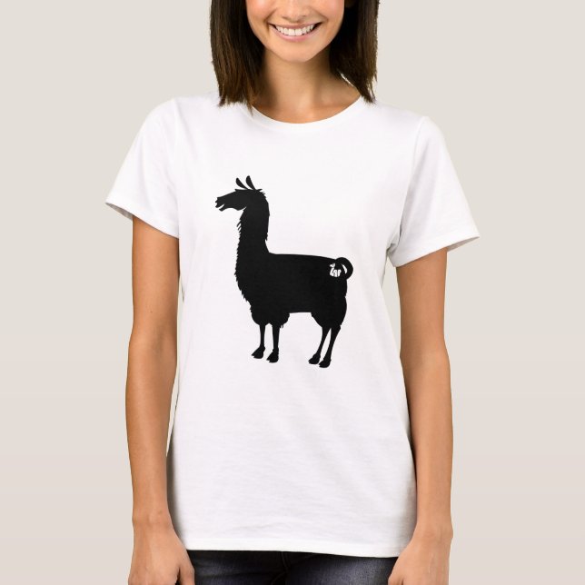 Black Lama Ladies Slouchy T-Shirt (Frente)