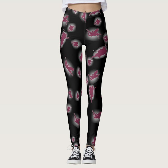 Black leggings with fairies / Legging Noir (Frente)