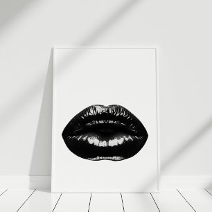 Black Lips Modern Poster Print
