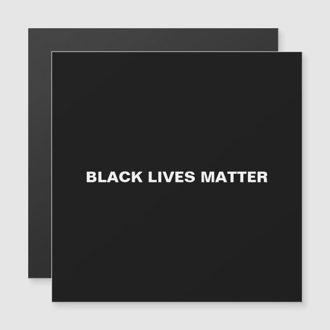 Black Lives Matam o ímã branco preto (Frente/Verso)