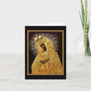 BLACK MADONNA no Ouro Riza Oklad - Cartão de Retir
