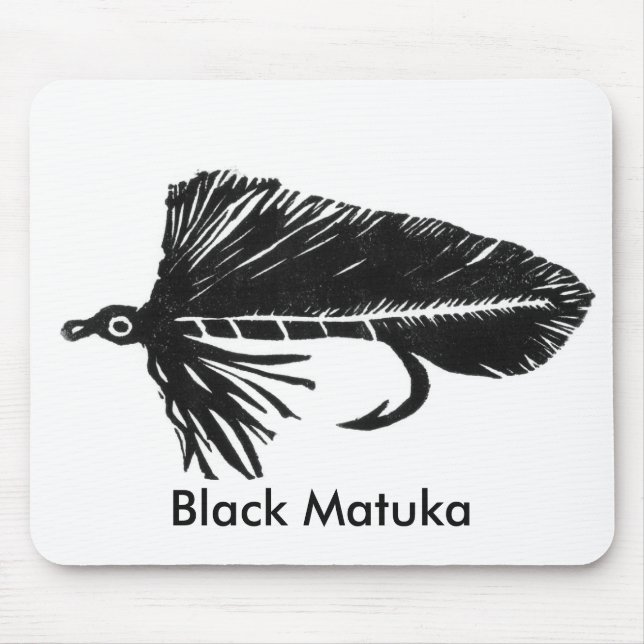 "Black Matuka" Classic Trout Fly Mousepad (Frente)