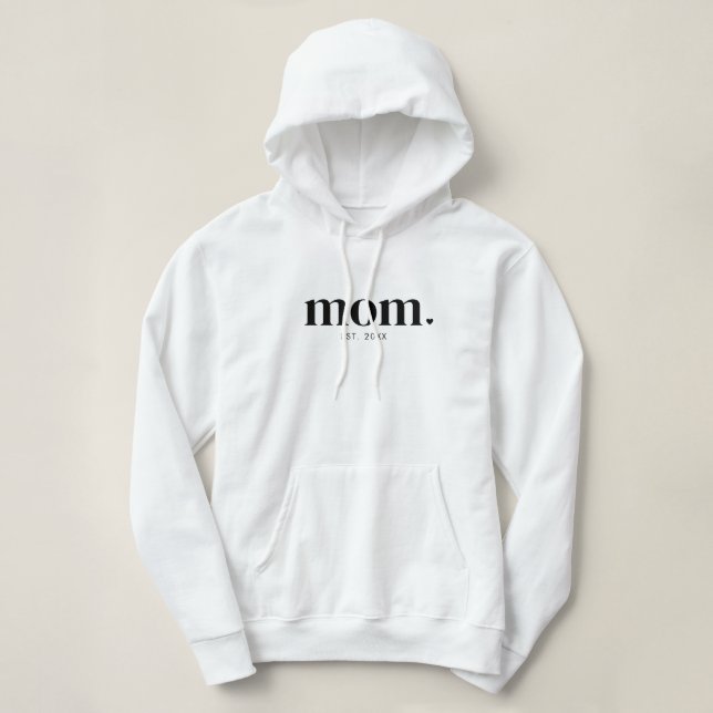 Black Modern Established Mom T-Shirt (Frente do Design)