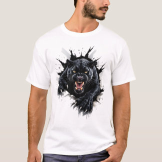 Black Panther Power T-Shirt – Bold Animal Design