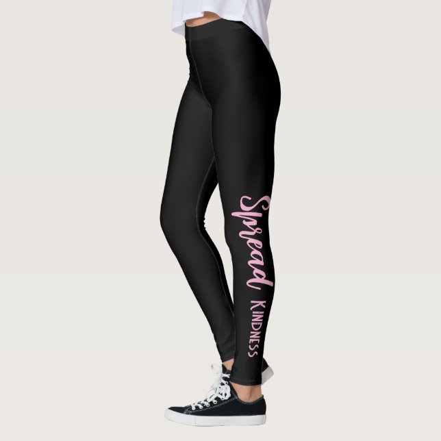 Black Personalized Leggings Spread Kindness (Esquerda)