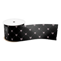 Black & Pink Bow Gift Wrapping 