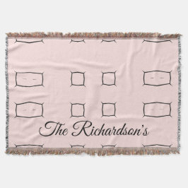 Black Pink Cobertor Geométrico Minimalista Persona