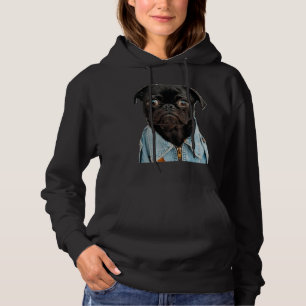 Black Pug in Jeans Sticker Classic T-Shirt 181