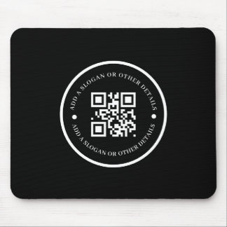 Black QR Code Company Promo mouse pad