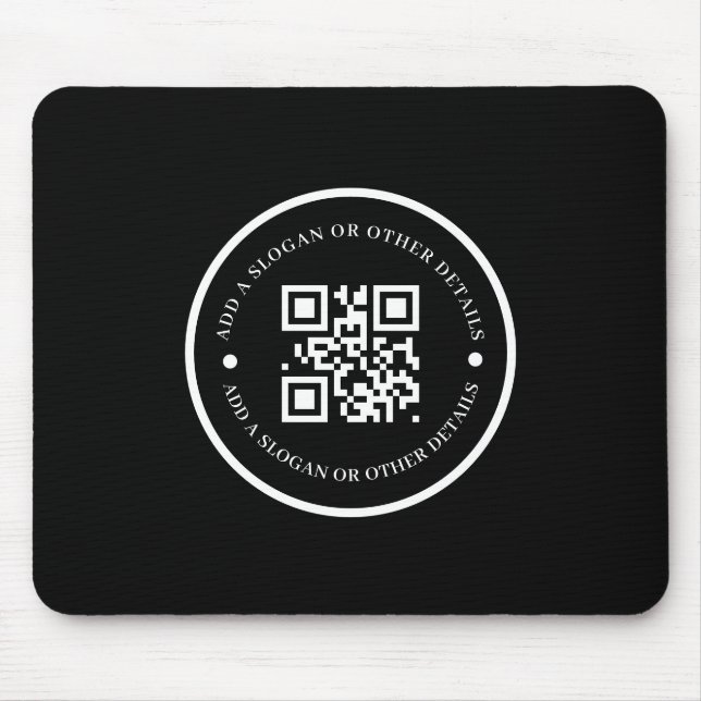 Black QR Code Company Promo mouse pad (Frente)