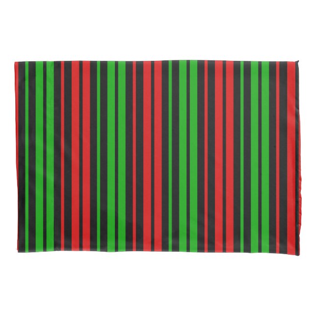 Black Red Green Stripes Pattern   (Frente)