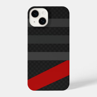 Black, Red, Grey Carbon Fiber Phone Case – Modern
