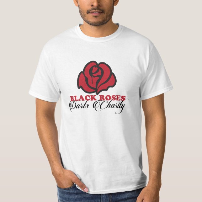 Black Roses Darts Charity T-shirt (Frente)