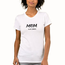 Black Script Established Mom T-Shirt