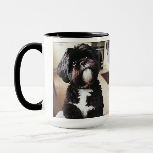 Black Shih Tzu Posso Explicar a Caneca de Natal (Esquerda)