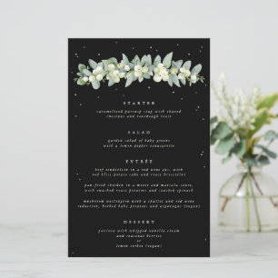 Black Snowberry + Eucalipto Menu de Casamento de 4