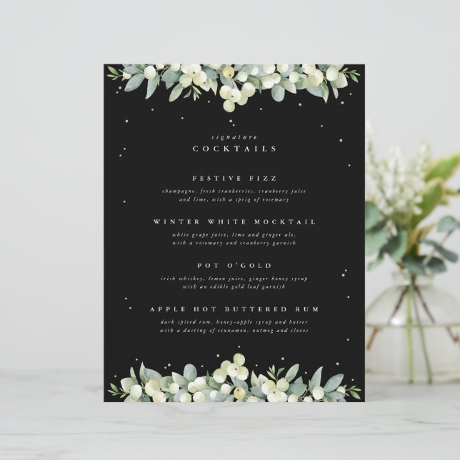 Black Snowberry + Eucalyptus Weding Beduzidas Bar (Em pé/Frente)