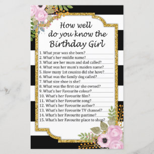 Black Strike Como você conhece bem a aniversariant