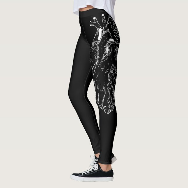 Black Tattoo Modern Sketch Sport Leggings Gym (Esquerda)
