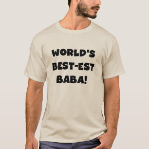 Black Text Best Baba T-shirts e presentes