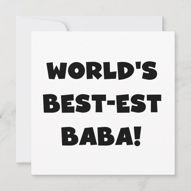 Black Text Best Baba T-shirts e presentes (Frente)