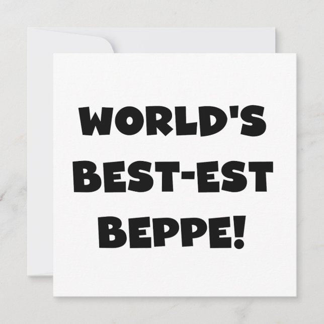 Black Text Best Beppe T-shirts e presentes (Frente)