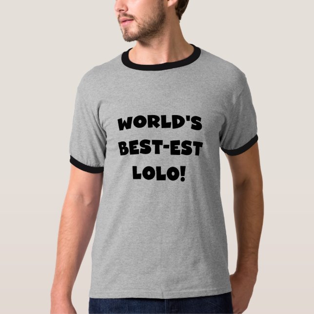 Black Text Best Lolo T-shirts e presentes (Frente)